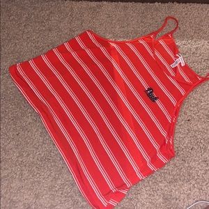 Orange striped PINK tank top